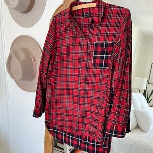 Madewell Plaid Red Shirt